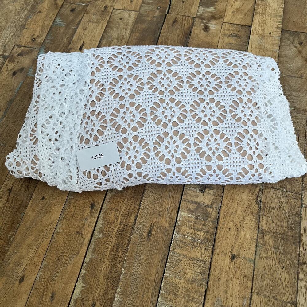 Vtg Dressbarn Lace Eyelet Floral White Sleeveless Pullover Dress Women's Size 10 - Picture 15 of 16